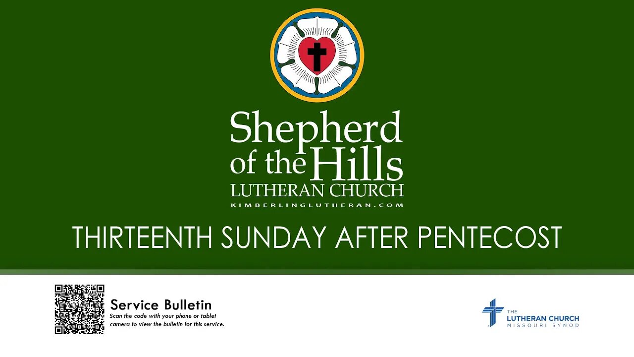 2023-08-27 - THIRTEENTH SUNDAY AFTER PENTECOST