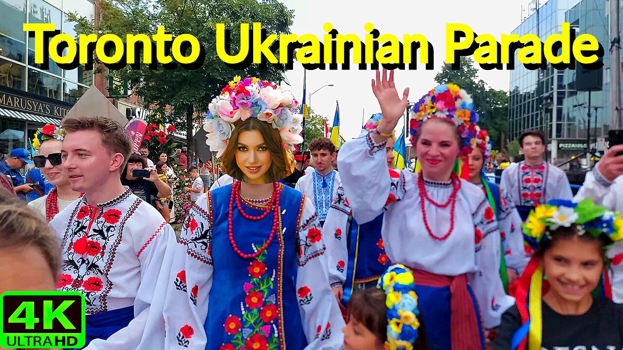 【4K】Toronto coolest ukrainian 🇺🇦 Parade Canada 🇨🇦