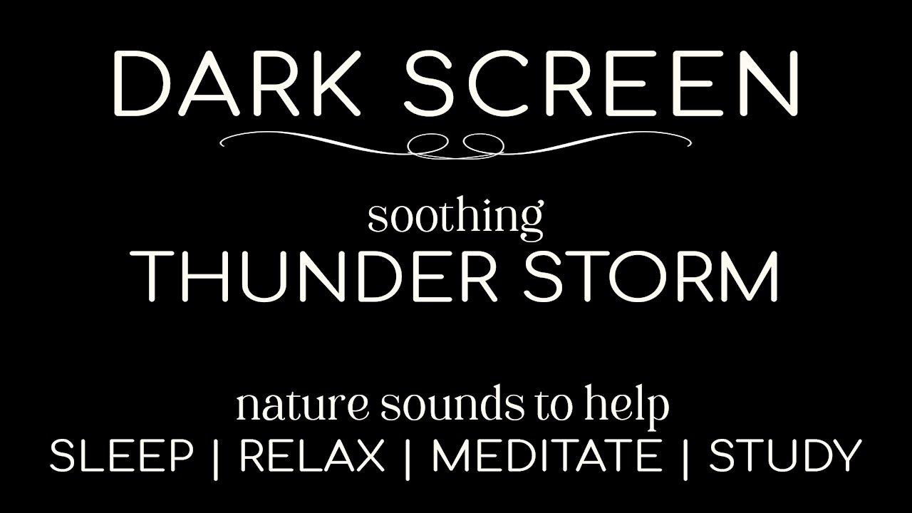 Dark Screen ThunderStorm for Sleeping | Relaxing | Meditation | Study | Ambient Background