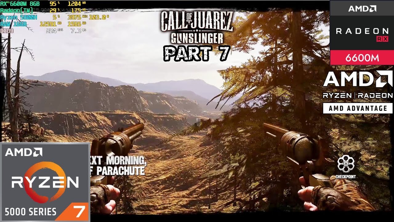 Call of Juarez: Gunslinger Gameplay Part 7 - AMD Advantage-Radeon RX 6600M 8GB-1080p 60FPS