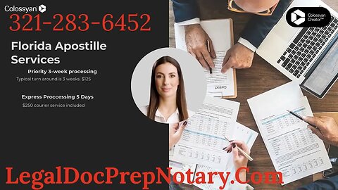 Daytona Beach Apostille & Online Notary Services Deltona, & Deland 321-283-6452 (32117)