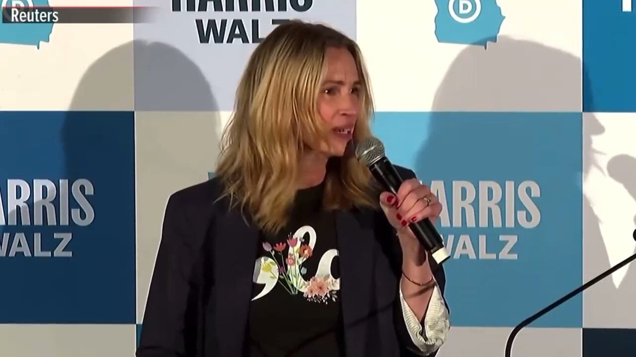 Pretty Desperate Woman: Julia Roberts Begs Gals To Convince Guys To Unite And Vote For Kamala