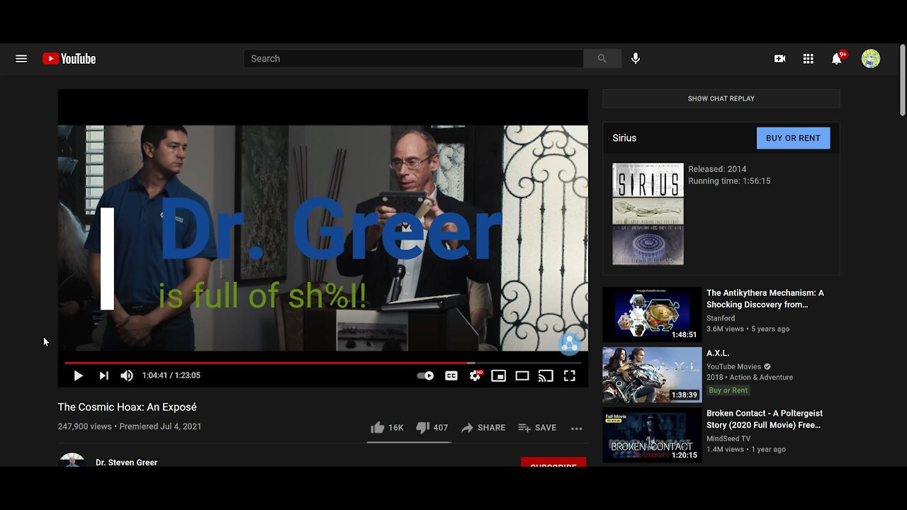 Dr. Greer is full of $H%t