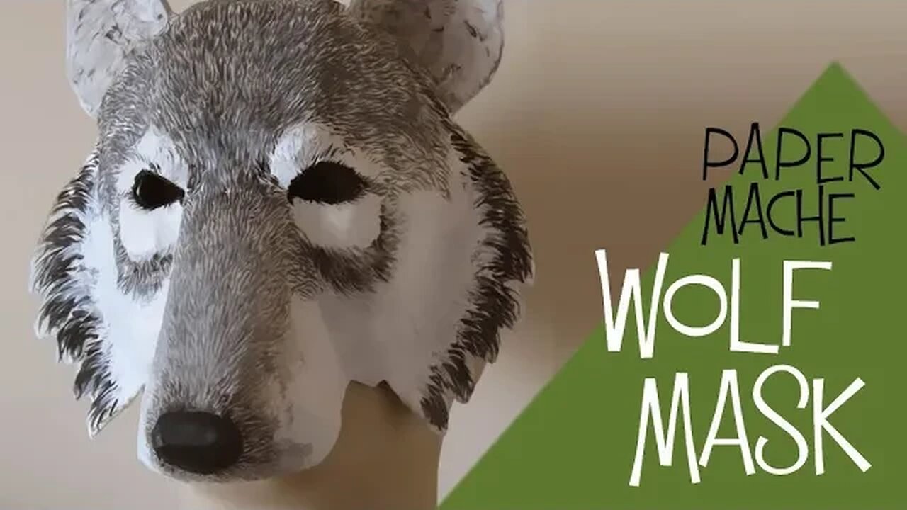 Paper Mache Wolf Mask Pattern