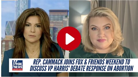 Rep. Cammack Joins Fox & Friends Weekend To Discuss VP Harris' Debate Response On Abortion