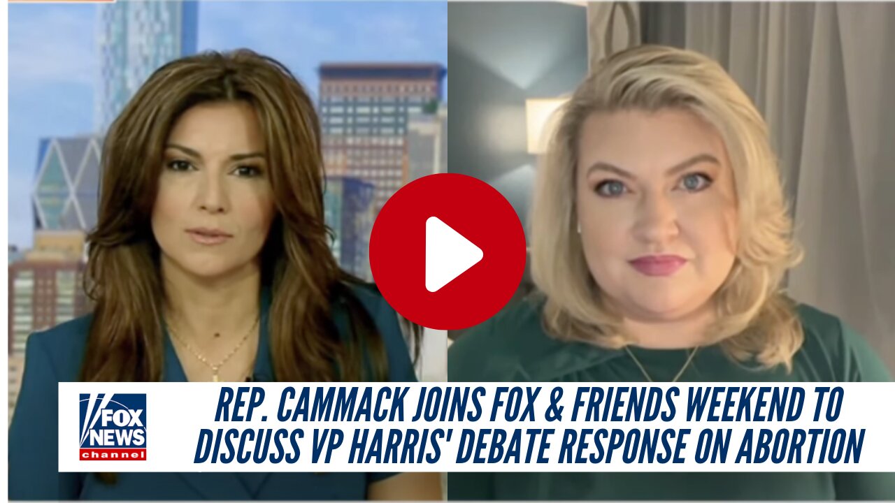 Rep. Cammack Joins Fox & Friends Weekend To Discuss VP Harris' Debate Response On Abortion