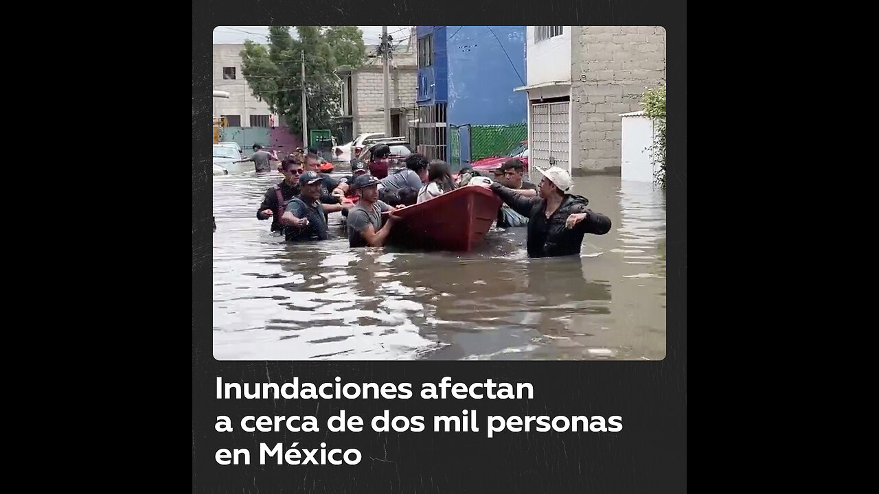 Fuertes lluvias provocan inundaciones en Cuautitlán, México