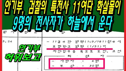 안기부, 검찰의 특전사 11여단 학살몰이, 9명의 전사자가 하늘에서 운다