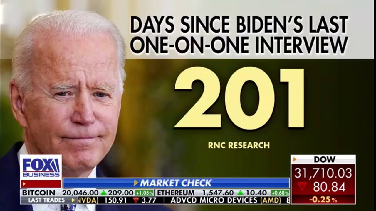 Crazy! 201 days since Biden's last interview with media