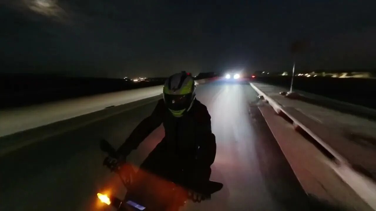 Riding the CB300R at night, coming home at dawn