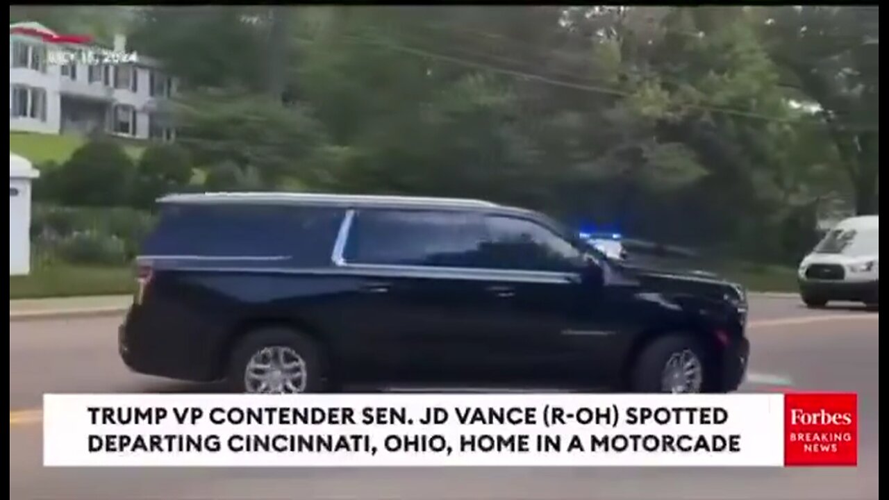 JD Vance spotted leaving home with motorcade