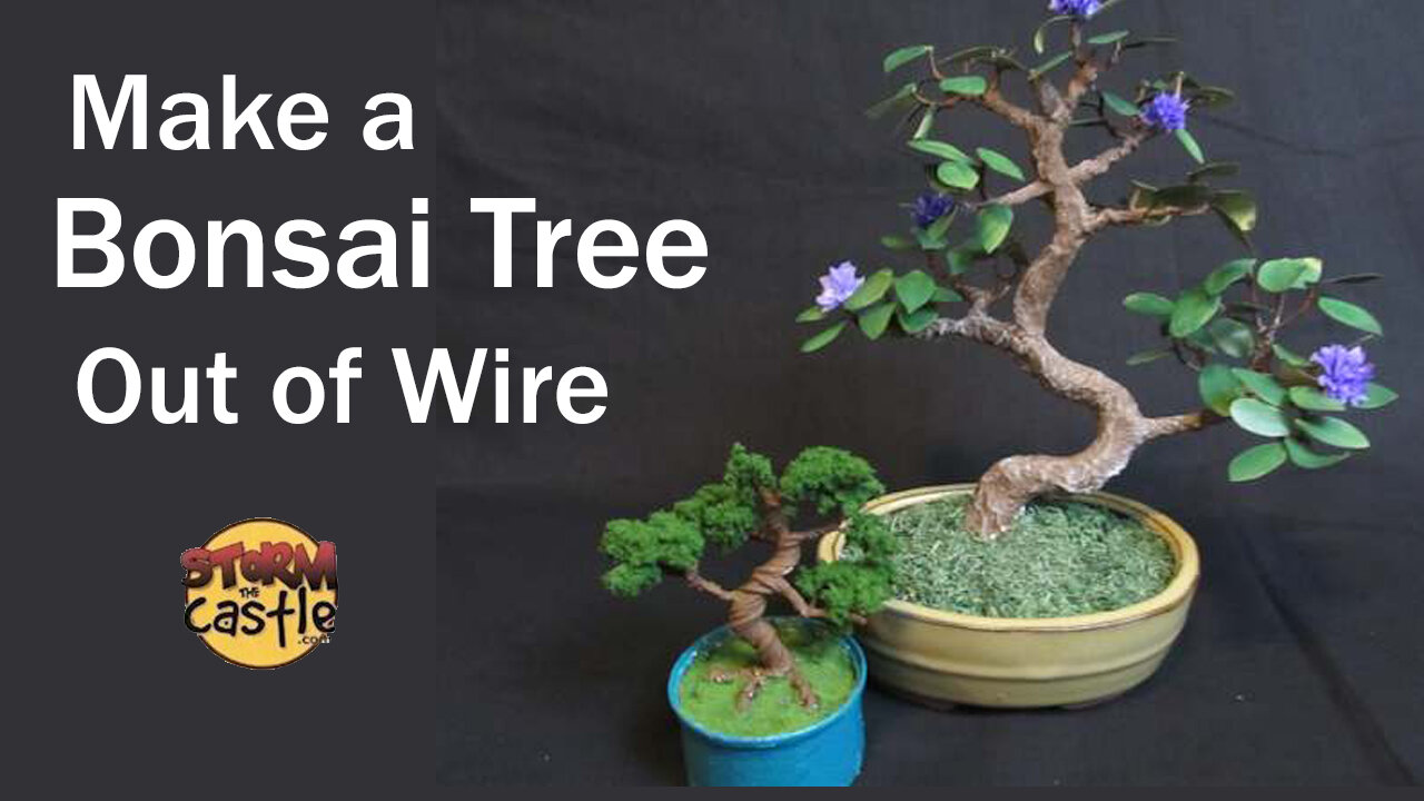 Make a bonsai tree out of wire