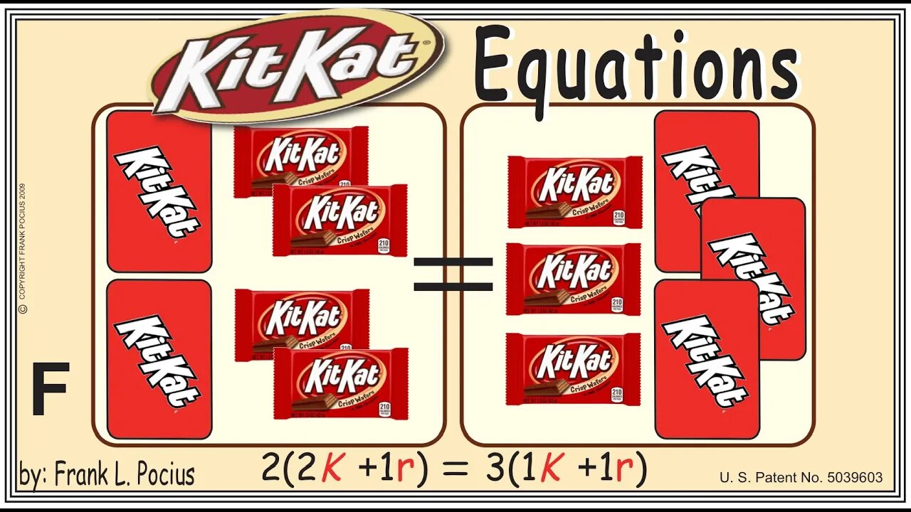 VISUAL KITKAT 2(2K+1r)=3(1K+1r) EQUATION _ SOLVING BASIC EQUATIONS _ SOLVING BASIC WORD PROBLEMS