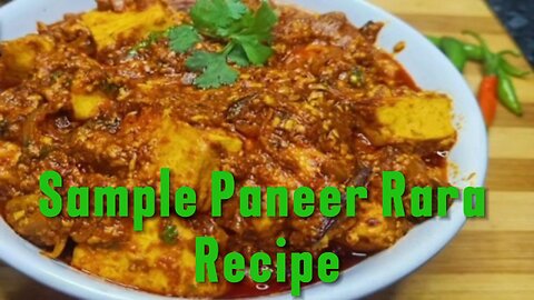 Sample Paneer Rara Recipe