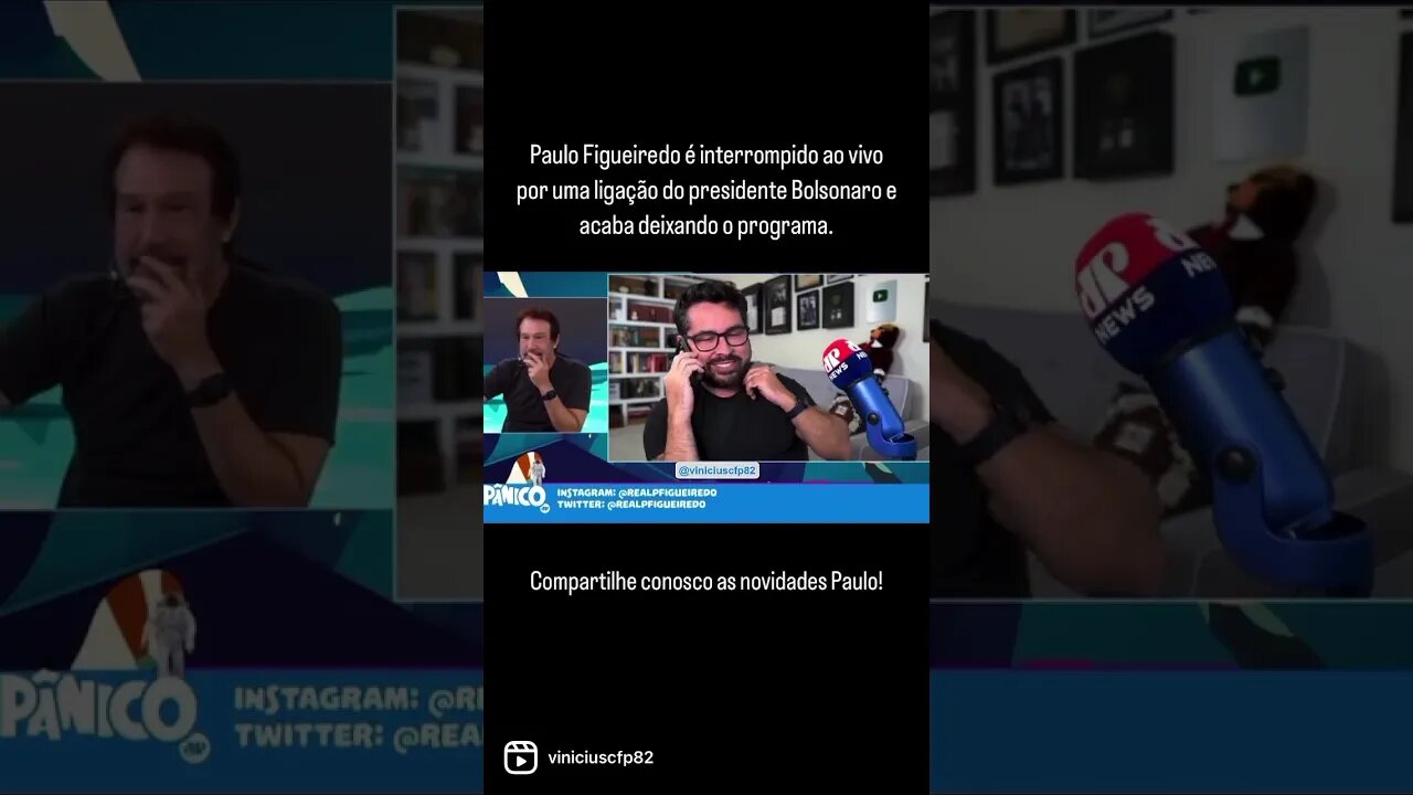 Paulo Figueiredo é interrompido ao vivo por uma ligação do presidente Bolsonaro