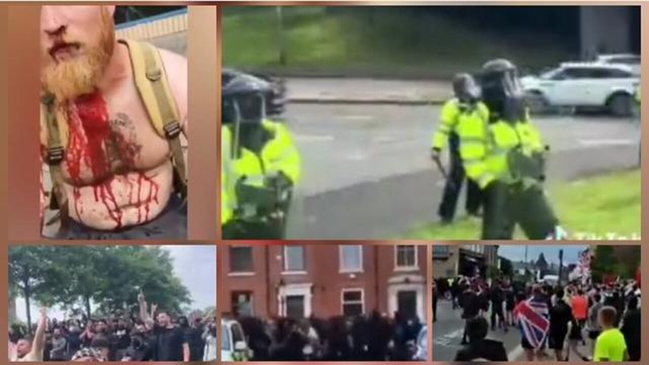 CROWN POLICE PROTECT ISLAMISTS AS THEY FORM INTO MIGRANT ARMED GANGS & HUNT BRITS DOWN