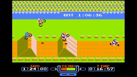 Excitebike 1985 NES (Gameplay)