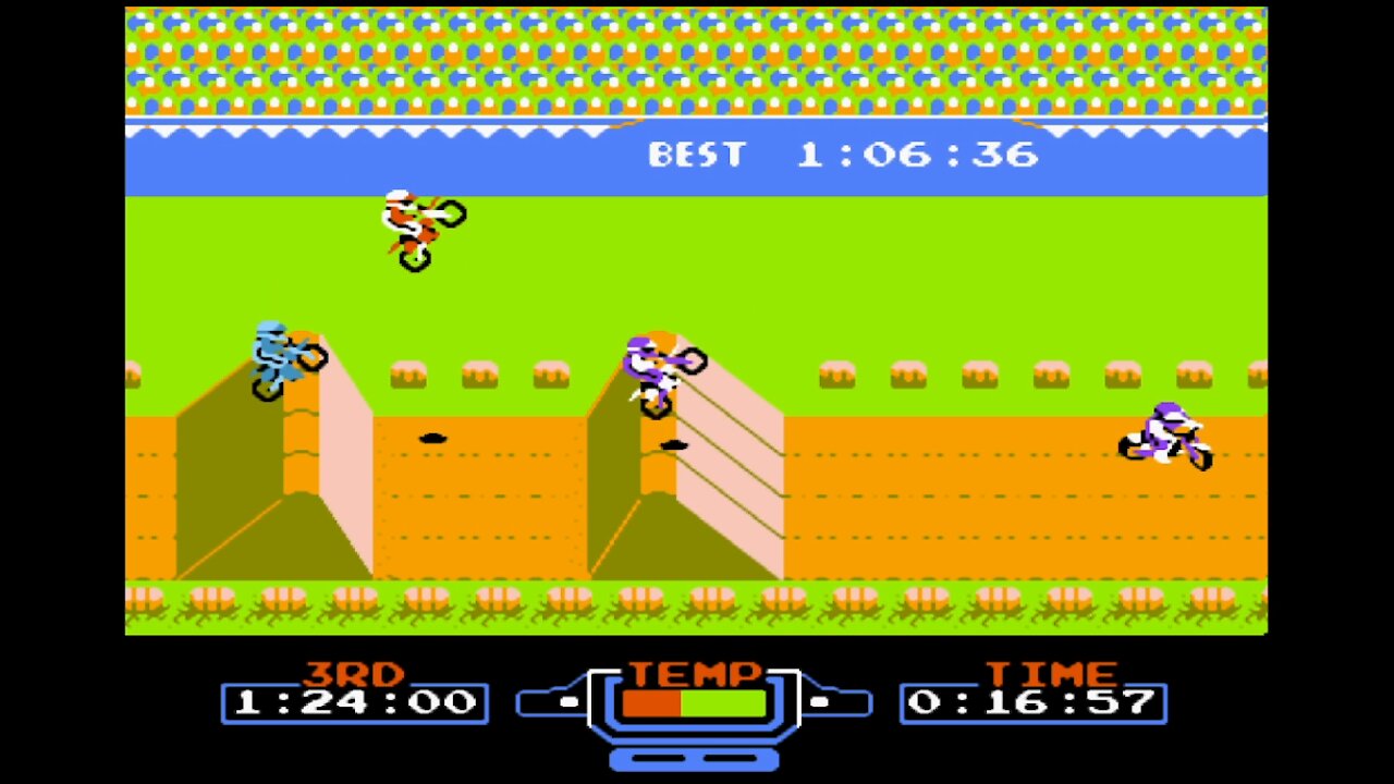 Excitebike 1985 NES (Gameplay)