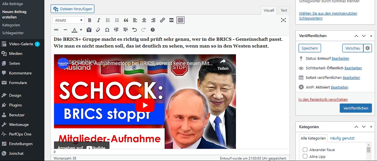 SCHOCK: Aufnahmestopp bei BRICS