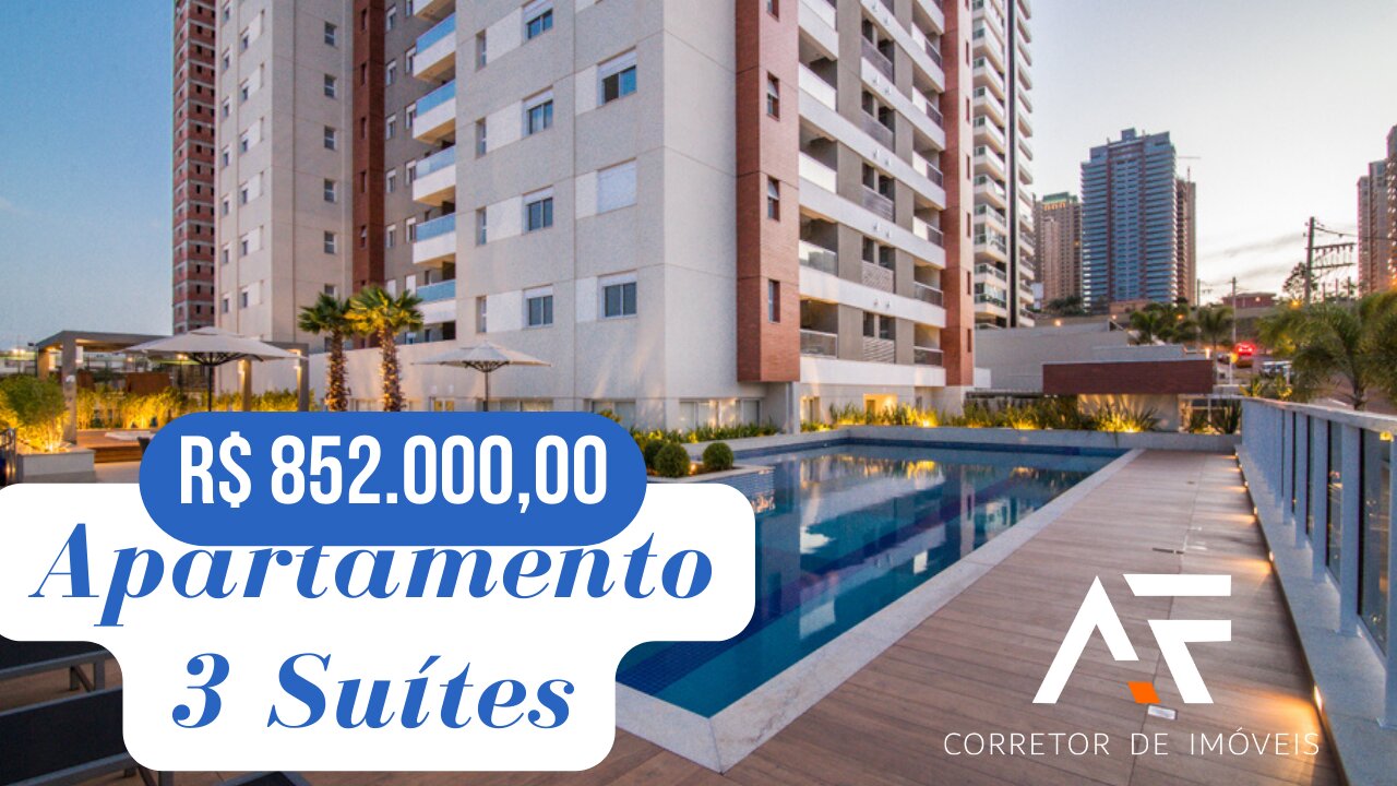 APARTAMENTO NOVO COM 3 SUÍTES E VARANDA GOURMET NA ZONA SUL DE RIBEIRÃO PRETO - AGENDE SUA VISITA