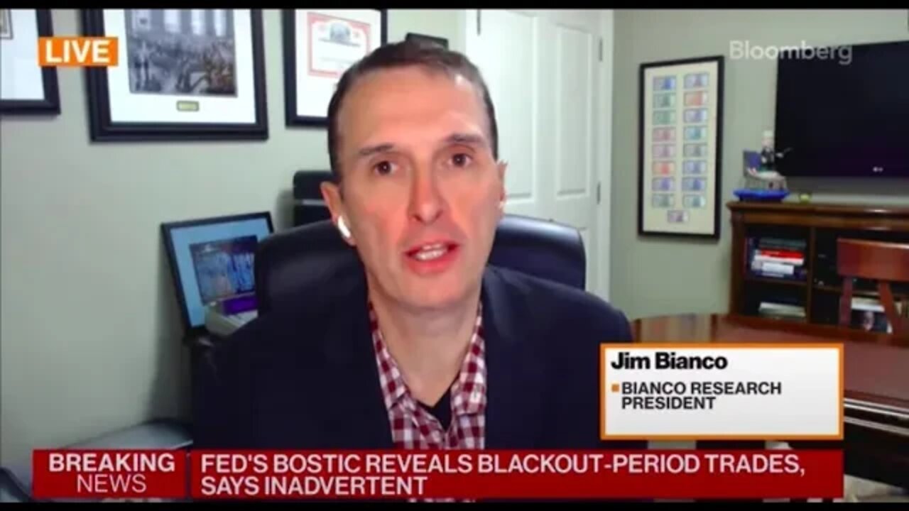 Jim Bianco on the Federal Reserve looking into Raphael Bostic's trades during restricted periods