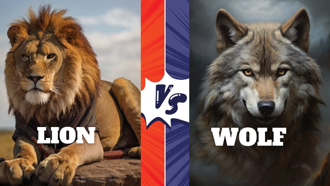 LION VS A WOLF - WHO WILL WIN THE FIGHT?