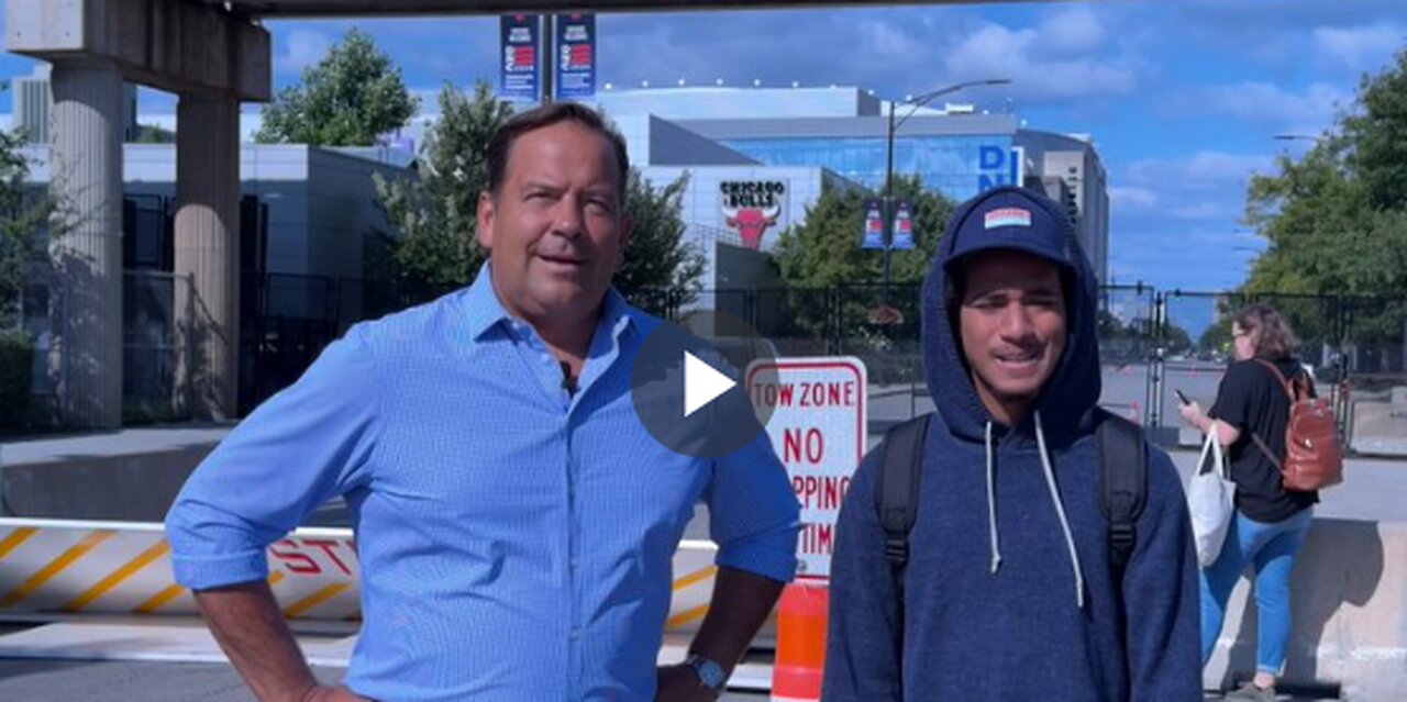 Steve Cortes attempts to help an illegal immigrant enter the DNC convention.