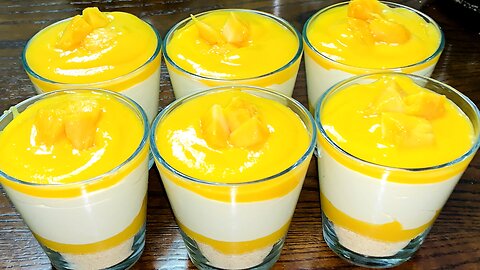 Mango Dessert Cups – No-Bake Delight That Melts in Your Mouth!