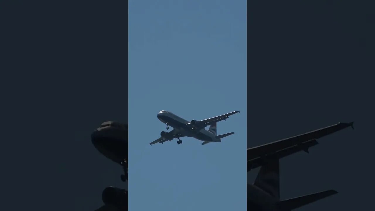 British Airways flies over our Boat to land at Gibraltar Airport