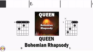 QUEEN Bohemian Rhapsody FCN GUITAR CHORDS & LYRICS