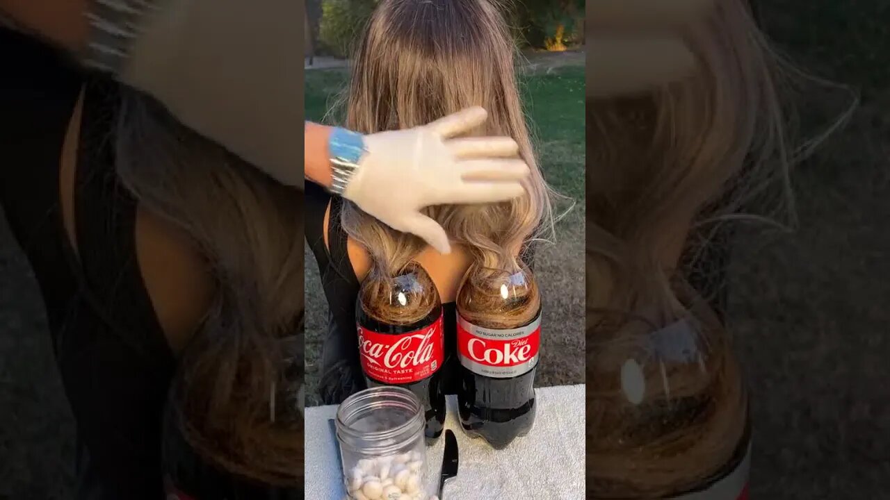 What the Diet Coke and Mentos does to the HAIR This LIVE video is brought