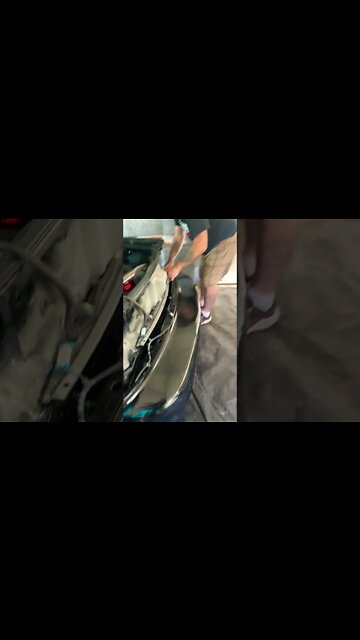 Working on the rear lights