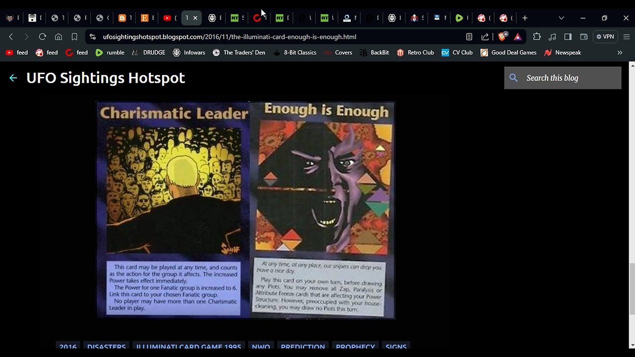 Illuminati Card Game Both Trump Cards Played