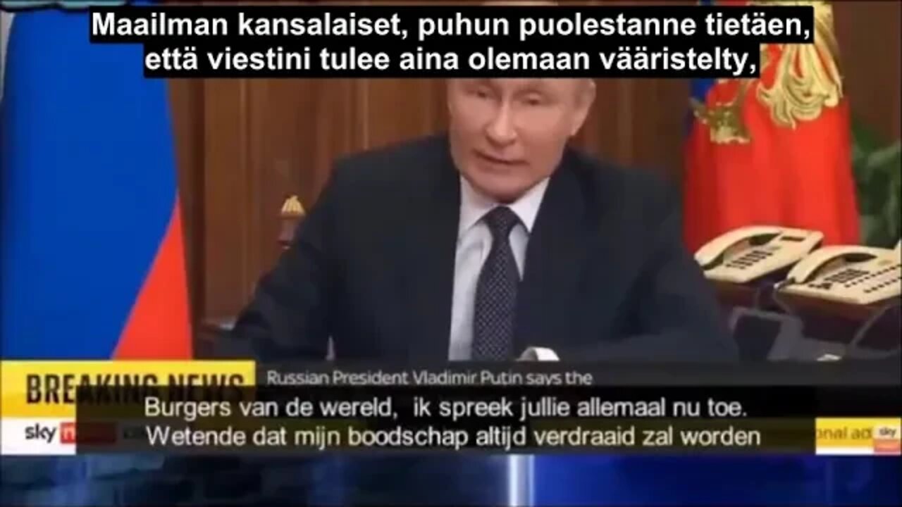 Putinin vastaus Nordstream syytöksiin (tekstitys)