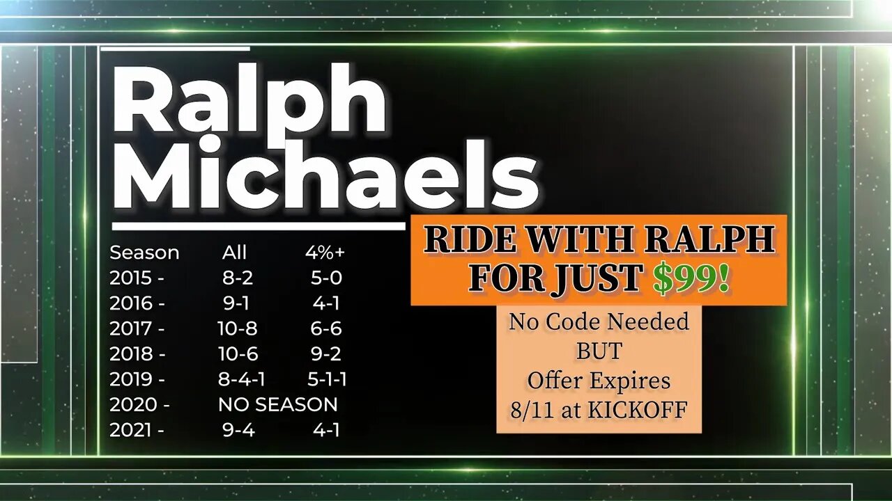 🏈 Ralph Michael’s NFL Preseason Picks and Predictions Special - 75% Best Bet Winners Over 7 Years!