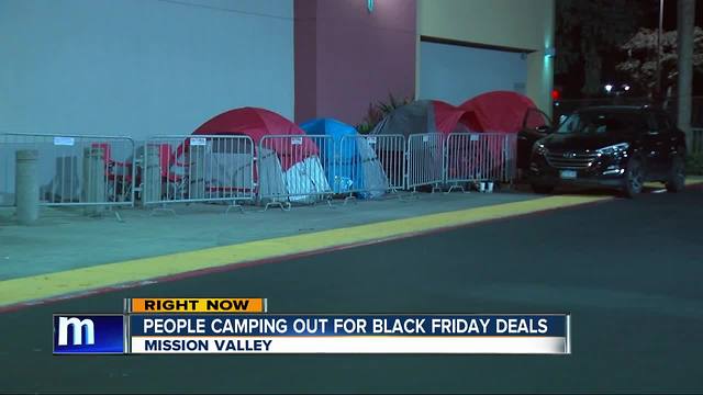 San Diegans camping out early for Black Friday deals