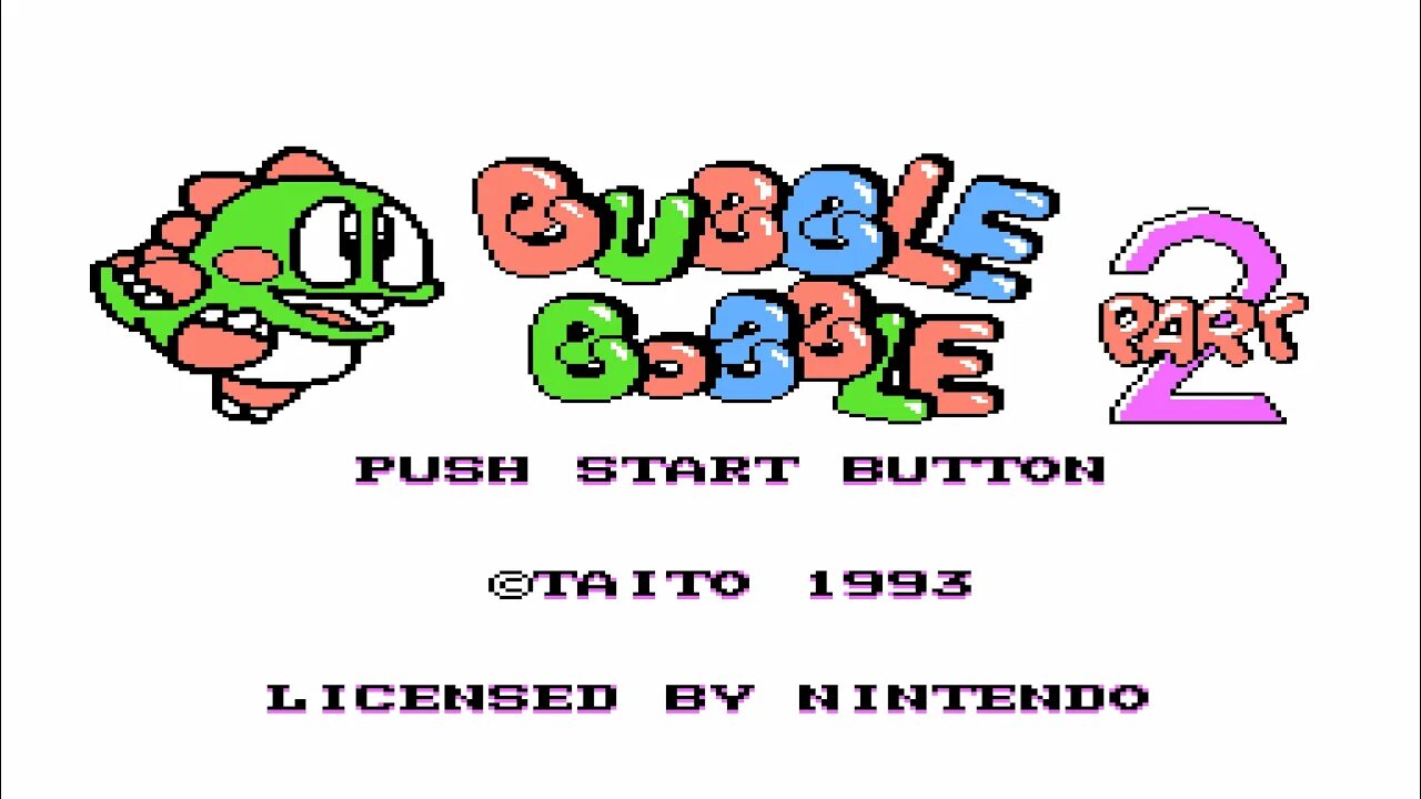 Bubble Bobble Part 2 (1993) Full Game Walkthrough [NES]