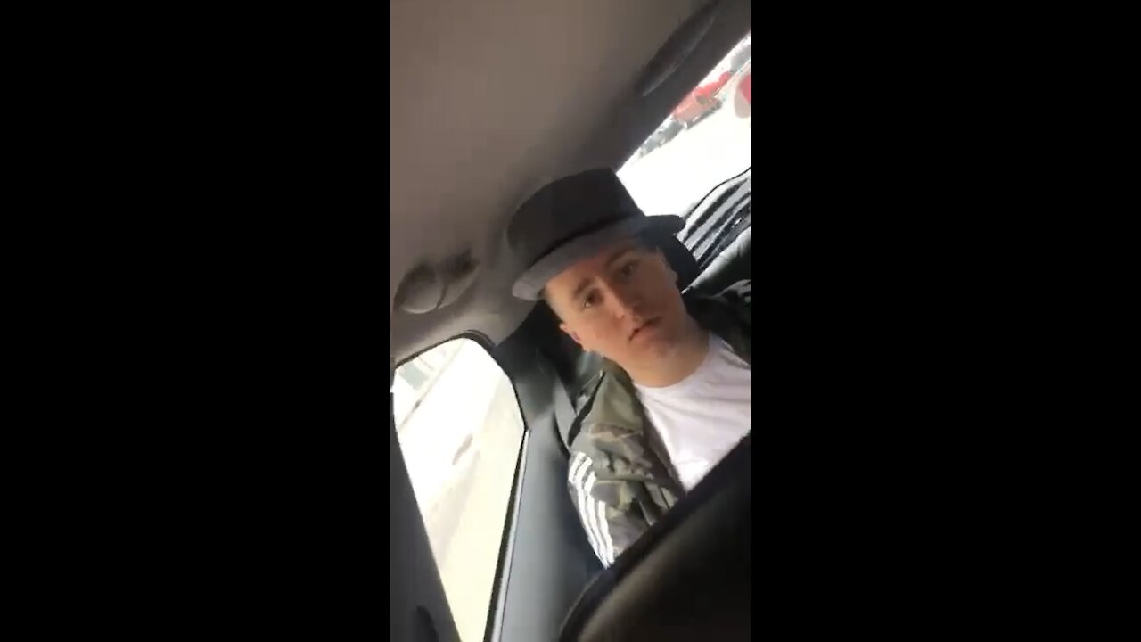 Fun man on MDMA is so high in the car