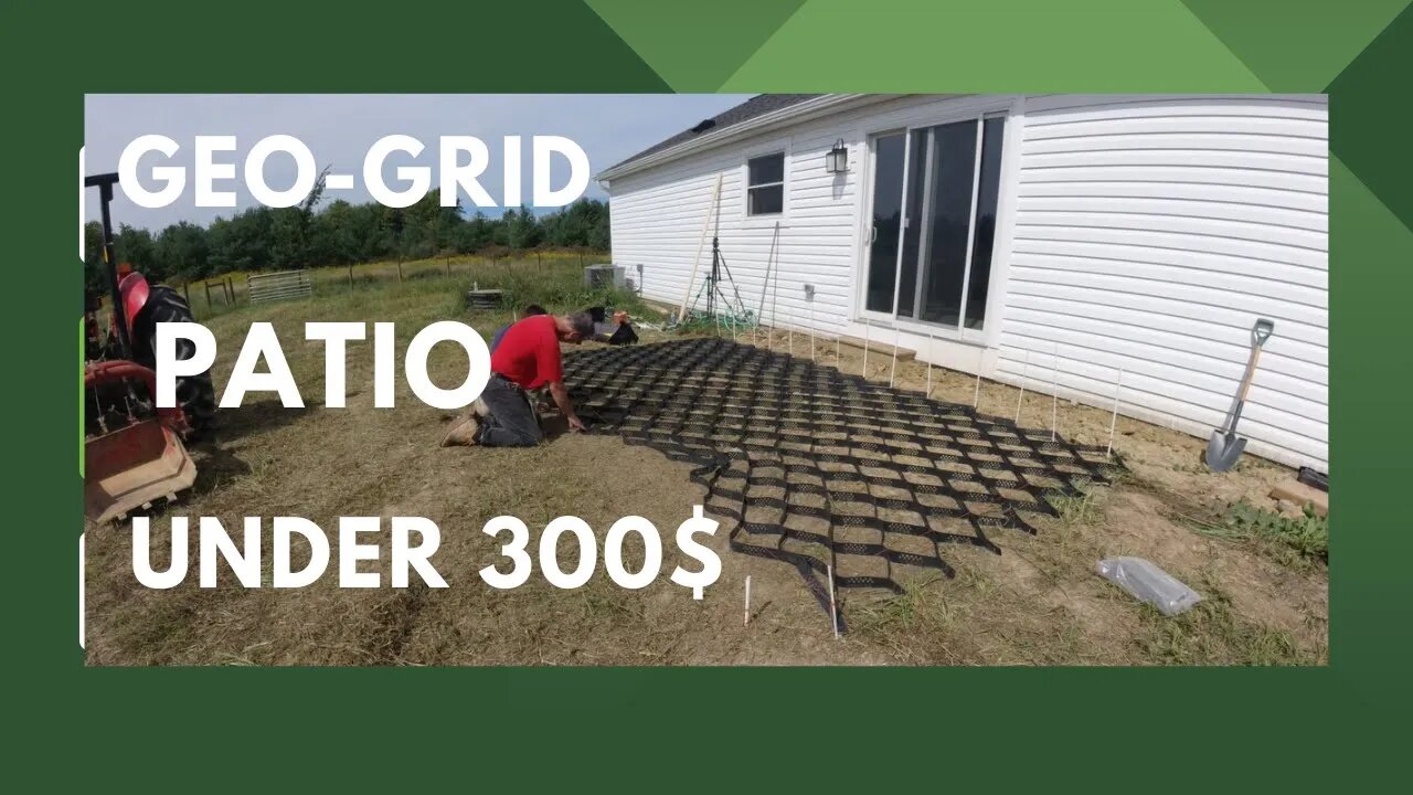 Using geogrid material for a patio