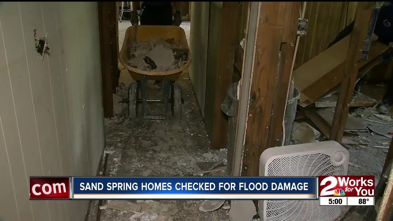 Sand Springs homes checked for flood damage