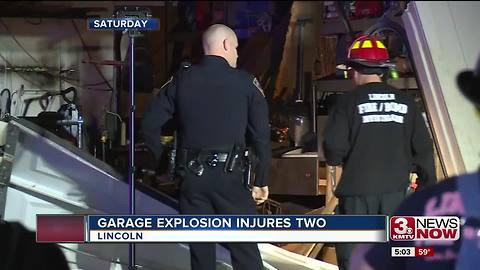 Two hurt in garage explosion in Lincoln