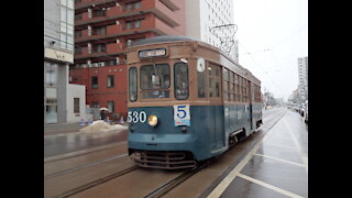 Inside of the old tram