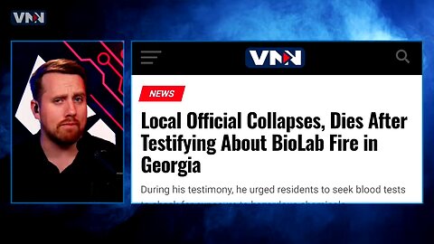 BIOLAB Fire: Local official warns residents then mysteriously collapses & dies