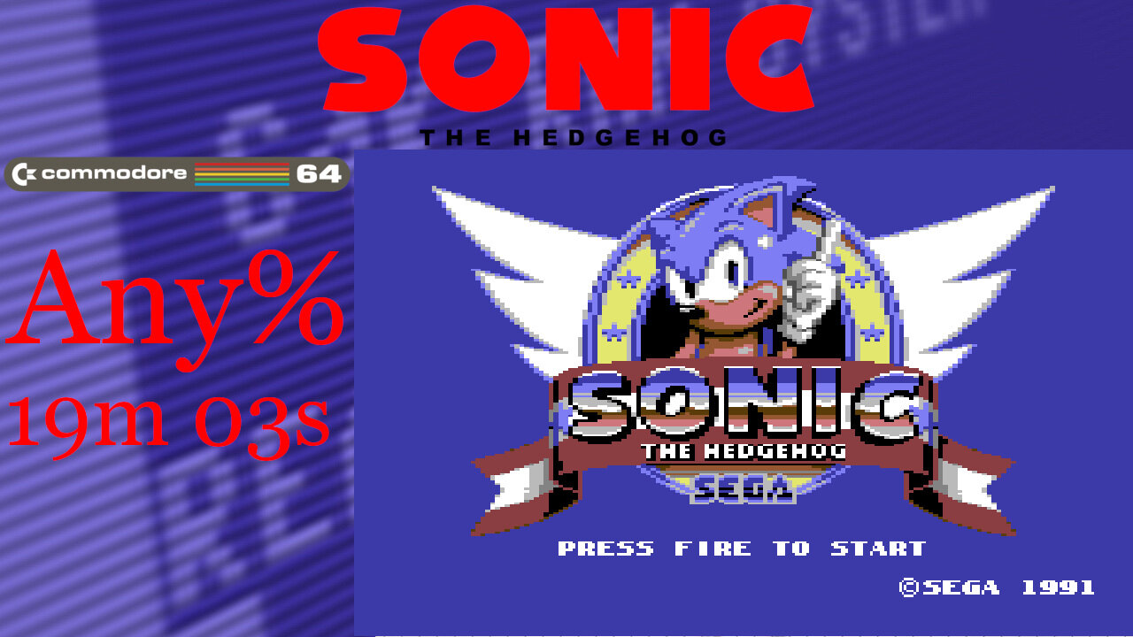 Sonic the Hedgehog 1 [C64 2021] Any% [19'03"] 2nd place | SEGA Master System Marceau