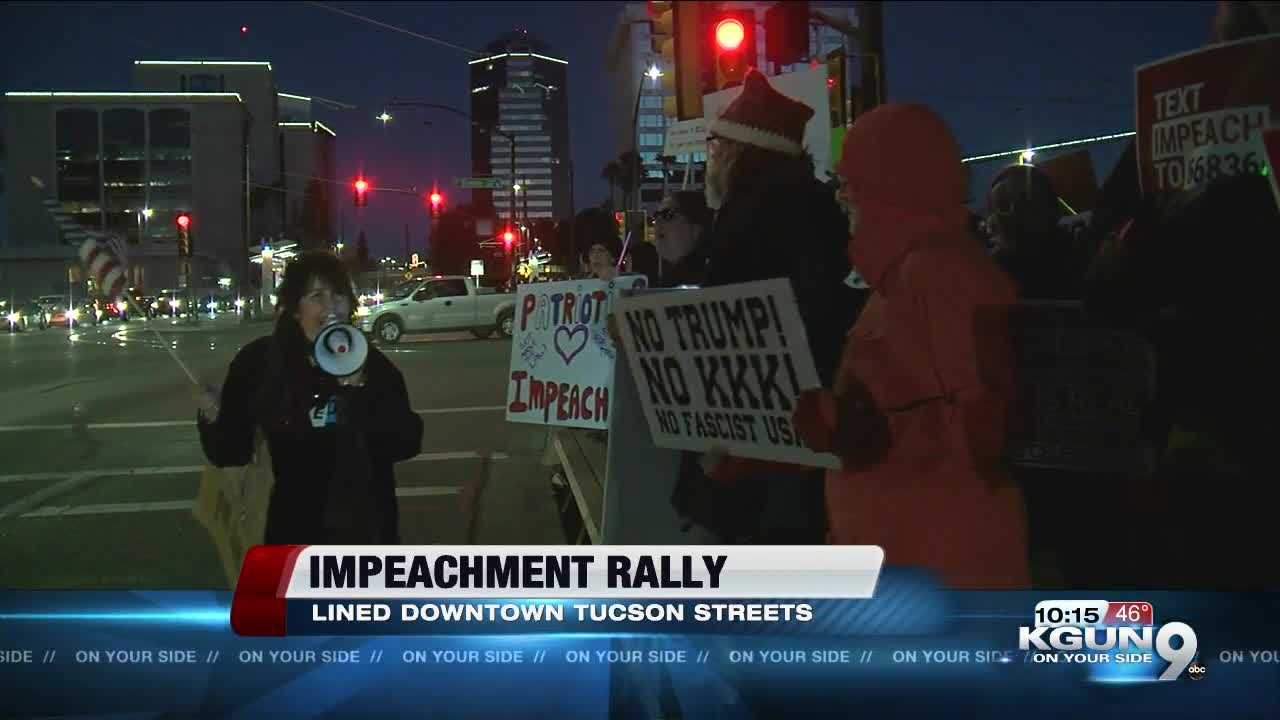 Hundreds gather downtown for impeachment protest