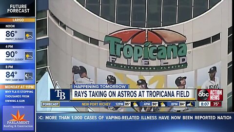 Rays taking on Astros at Tropicana Field on Monday