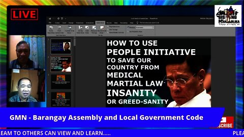 GMN Barangay Assembly and Local Government Code Sep 21, 2021