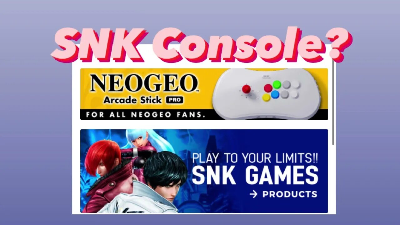 NEW #SNK CONSOLE 🤔