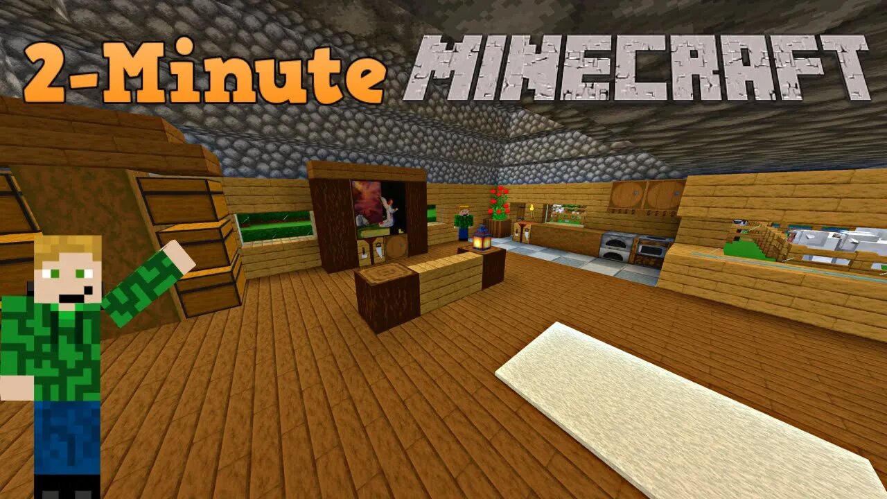 2 Minute Minecraft: Beautiful Interior Decorating