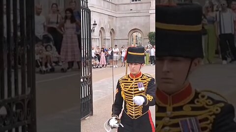 Tourist told to get behind the ballards #horseguardsparade